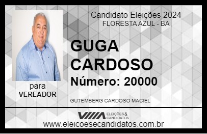 Candidato GUGA CARDOSO 2024 - FLORESTA AZUL - Eleições