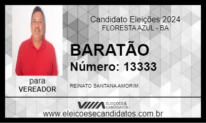 Candidato BARATÃO 2024 - FLORESTA AZUL - Eleições