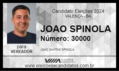 Candidato JOAO SPINOLA 2024 - VALENÇA - Eleições