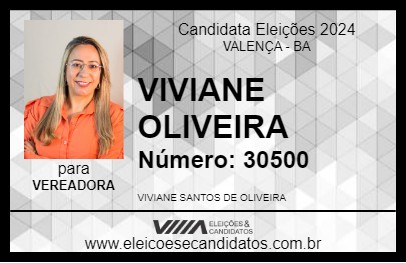 Candidato VIVIANE OLIVEIRA 2024 - VALENÇA - Eleições