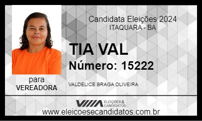 Candidato TIA VAL 2024 - ITAQUARA - Eleições