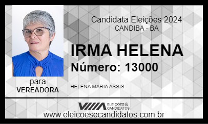 Candidato IRMA HELENA 2024 - CANDIBA - Eleições