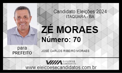 Candidato ZÉ MORAES 2024 - ITAQUARA - Eleições