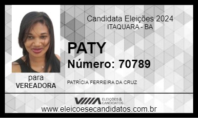 Candidato PATY 2024 - ITAQUARA - Eleições