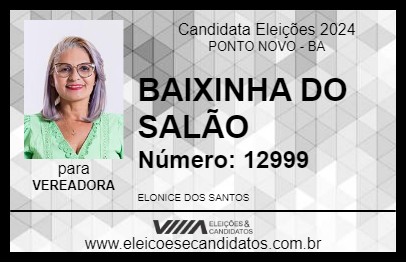 Candidato BAIXINHA DO SALÃO 2024 - PONTO NOVO - Eleições