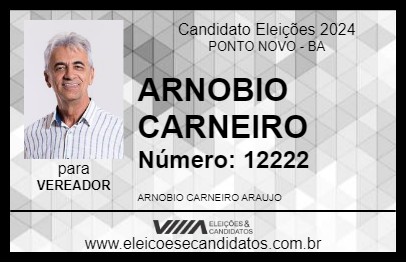 Candidato ARNOBIO CARNEIRO 2024 - PONTO NOVO - Eleições