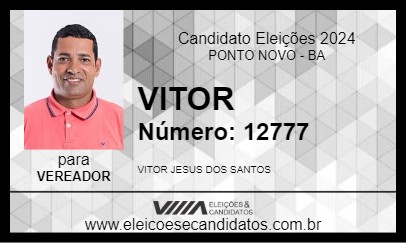 Candidato VITOR 2024 - PONTO NOVO - Eleições