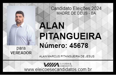 Candidato ALAN PITANGUEIRA 2024 - MADRE DE DEUS - Eleições