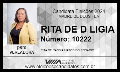 Candidato RITA DE D LIGIA 2024 - MADRE DE DEUS - Eleições