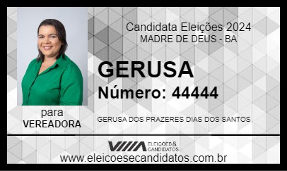 Candidato GERUSA 2024 - MADRE DE DEUS - Eleições