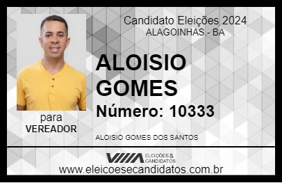 Candidato ALOISIO GOMES 2024 - ALAGOINHAS - Eleições