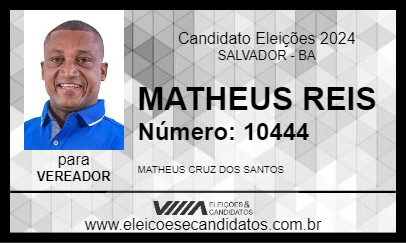 Candidato MATHEUS REIS 2024 - SALVADOR - Eleições