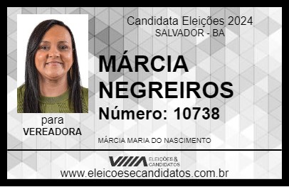 Candidato MÁRCIA NEGREIROS 2024 - SALVADOR - Eleições