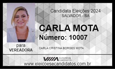 Candidato CARLA MOTA 2024 - SALVADOR - Eleições