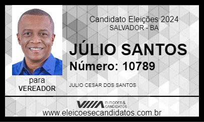 Candidato JÚLIO SANTOS 2024 - SALVADOR - Eleições