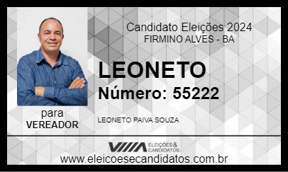 Candidato LEONETO 2024 - FIRMINO ALVES - Eleições