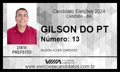 Candidato GILSON DO PT 2024 - CANDIBA - Eleições