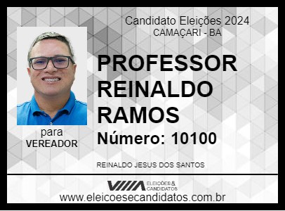 Candidato PROFESSOR REINALDO RAMOS 2024 - CAMAÇARI - Eleições