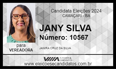 Candidato JANY SILVA 2024 - CAMAÇARI - Eleições