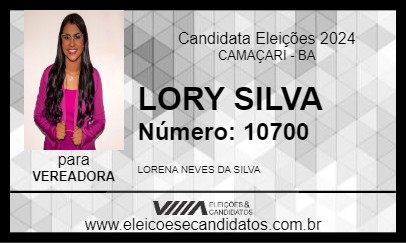 Candidato LORY SILVA 2024 - CAMAÇARI - Eleições