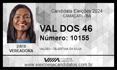 Candidato VAL DOS 46 2024 - CAMAÇARI - Eleições