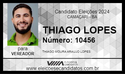 Candidato THIAGO LOPES 2024 - CAMAÇARI - Eleições