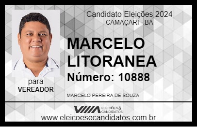 Candidato MARCELO  LITORANEA 2024 - CAMAÇARI - Eleições