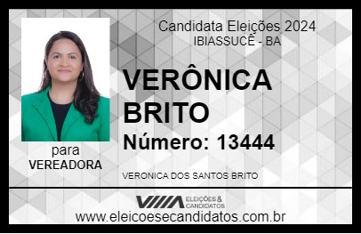 Candidato VERÔNICA BRITO 2024 - IBIASSUCÊ - Eleições