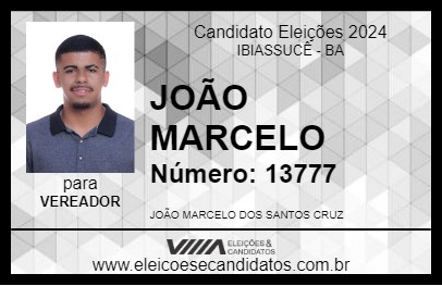 Candidato JOÃO MARCELO 2024 - IBIASSUCÊ - Eleições