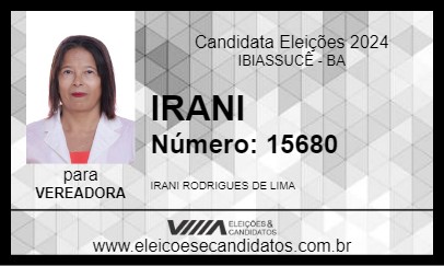 Candidato IRANI 2024 - IBIASSUCÊ - Eleições