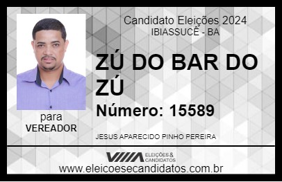 Candidato ZÚ DO BAR DO ZÚ 2024 - IBIASSUCÊ - Eleições