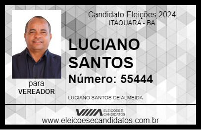 Candidato LUCIANO SANTOS 2024 - ITAQUARA - Eleições