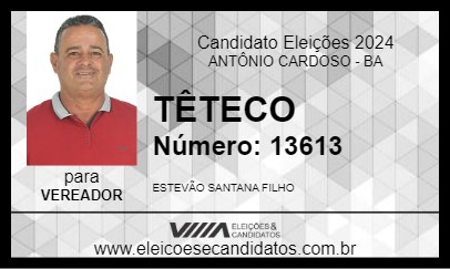 Candidato TÊTECO 2024 - ANTÔNIO CARDOSO - Eleições