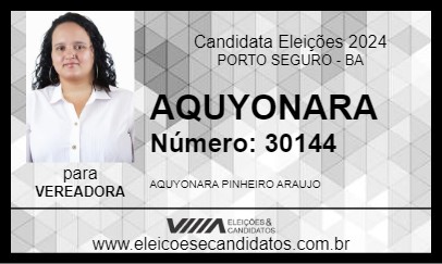 Candidato AQUYONARA 2024 - PORTO SEGURO - Eleições