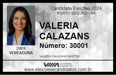 Candidato VALERIA CALAZANS 2024 - PORTO SEGURO - Eleições