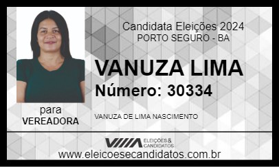 Candidato VANUZA LIMA 2024 - PORTO SEGURO - Eleições