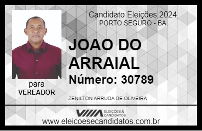 Candidato JOAO DO ARRAIAL 2024 - PORTO SEGURO - Eleições