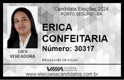 Candidato ERICA CONFEITARIA 2024 - PORTO SEGURO - Eleições