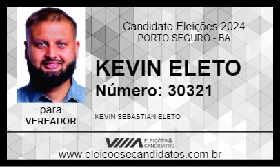 Candidato KEVIN ELETO 2024 - PORTO SEGURO - Eleições