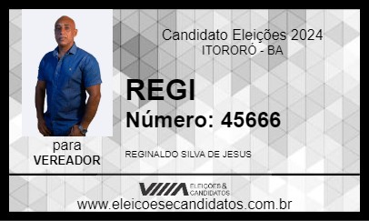 Candidato REGI 2024 - ITORORÓ - Eleições