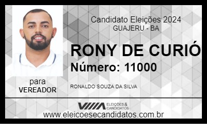 Candidato RONY DE CURIÓ 2024 - GUAJERU - Eleições