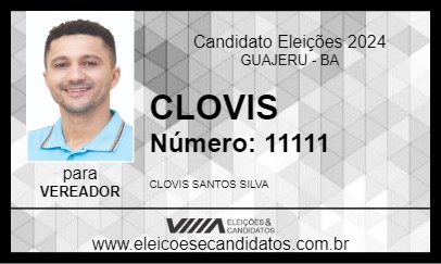 Candidato CLOVIS 2024 - GUAJERU - Eleições