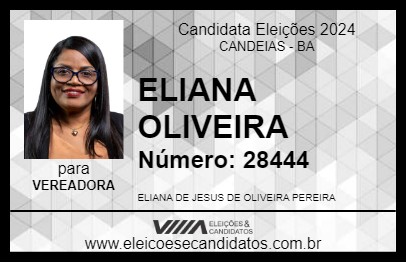 Candidato ELIANA OLIVEIRA 2024 - CANDEIAS - Eleições