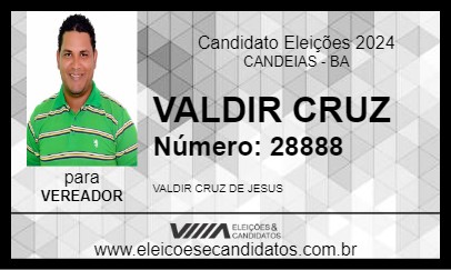 Candidato VALDIR CRUZ 2024 - CANDEIAS - Eleições