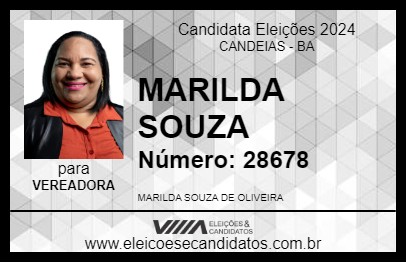 Candidato MARILDA SOUZA 2024 - CANDEIAS - Eleições