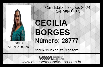 Candidato CECILIA BORGES 2024 - CANDEIAS - Eleições