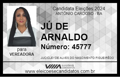 Candidato JÚ DE ARNALDO 2024 - ANTÔNIO CARDOSO - Eleições