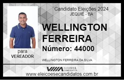 Candidato WELLINGTON FERREIRA 2024 - JEQUIÉ - Eleições