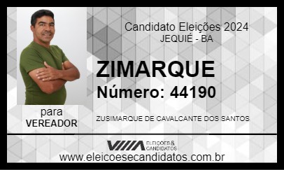 Candidato ZIMARQUE 2024 - JEQUIÉ - Eleições