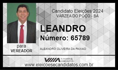 Candidato LEANDRO 2024 - VÁRZEA DO POÇO - Eleições